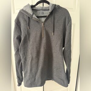 Buffalo David Bitton Gray Hooded Zip-Up Sweater